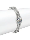 JOHN HARDY KALI SWISS BLUE TOPAZ, 18K YELLOW GOLD & STERLING SILVER BRACELET,0493257481317