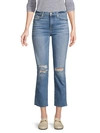 7 FOR ALL MANKIND EDIE HIGH RISE ANKLE STRAIGHT-LEG DISTRESSED JEANS,0400011838450