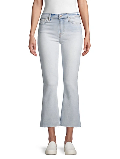 7 For All Mankind High-waist Bootcut Jeans In Light Blue