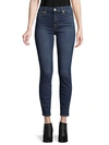 7 For All Mankind Roxanne Ankle Skinny Jeans In Dark Blue