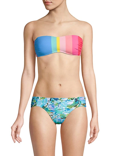 La Blanca Swim Stripe Bandeau Bikini Top