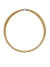 ALOR GOLDTONE STAINLESS STEEL, 18K WHITE GOLD & DIAMOND NECKLACE,0400095606021