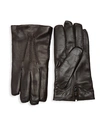 SAKS FIFTH AVENUE TOUCH TECH LEATHER GLOVES,0400098894982