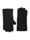 PORTOLANO SHEARLING-LINED SUEDE GLOVES,0400012383577