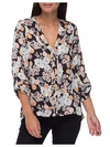 B COLLECTION BY BOBEAU CRISTY PLEAT-BACK FLORAL-PRINT BLOUSE,0400097694882