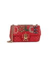 DOLCE & GABBANA STUDDED & QUILTED LEATHER SHOULDER BAG,0400012332989