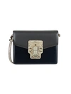 DOLCE & GABBANA SERPENTINE-PRINT STUDS & BUCKLE SHOULDER BAG,0400012332920