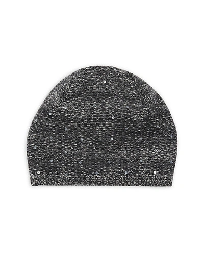 Carolyn Rowan Scattered Sequins Baggy Cashmere Beanie