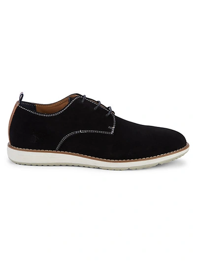 Original Penguin Troy Suede Oxford Trainers In Black