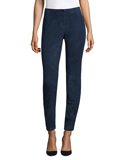 Lafayette 148 Velvety Stretch Suede Triboro Pant