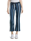 TOMMY HILFIGER PATCHWORK CROPPED FLARED PANTS,0400097903884