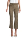 DEREK LAM 10 CROSBY PLAID CROPPED FLARED PANTS,0400010687931