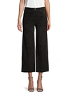 RED VALENTINO CROPPED FLARED SUEDE trousers,0400011904440