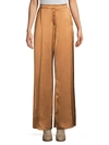 AGNONA SATIN WIDE-LEG TROUSERS,0400011757534