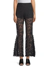 GIVENCHY LACE FLARE TROUSERS,0400097862076