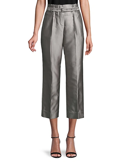 Giorgio Armani Silk & Cotton-blend Cropped Pants