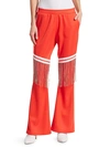 EACH X OTHER JEWELED-FRINGE COTTON TRACK PANTS,0400012245260