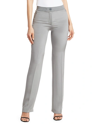 Akris Punto Carl Silk Crepe Pants In Titan