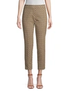 ELIE TAHARI MARCIA CUBIST STRETCH-JACQUARD PANTS,0400011988135