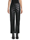 MICHAEL KORS CROPPED LEATHER PANTS,0400012262406