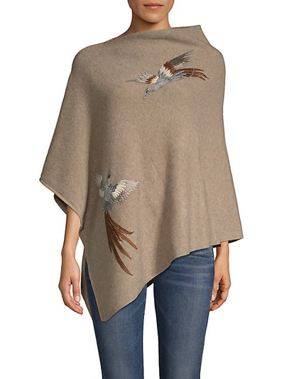 La Fiorentina Bird Embroidered Poncho