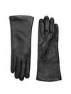 SAKS FIFTH AVENUE POLISHED LEATHER CASHMERE LINED TECH GLOVES,0400090576840