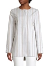 LAFAYETTE 148 TILLY STRIPED COTTON TUNIC,0400011070115