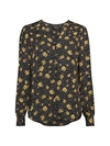 SAKS FIFTH AVENUE DOTTED DAISY-PRINT BLOUSE,0400012135753