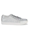 KENNETH COLE KAM IRIDESCENT LEATHER SNEAKERS,0400012410289