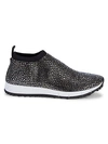 Jimmy Choo Norway Crystal-embellished Slip-on Sneakers
