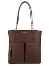 CALVIN KLEIN TOP ZIP FAUX LEATHER TOTE,0400012006618
