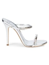 GIUSEPPE ZANOTTI CRYSTAL-EMBELLISHED LEATHER SANDALS,0400012004269