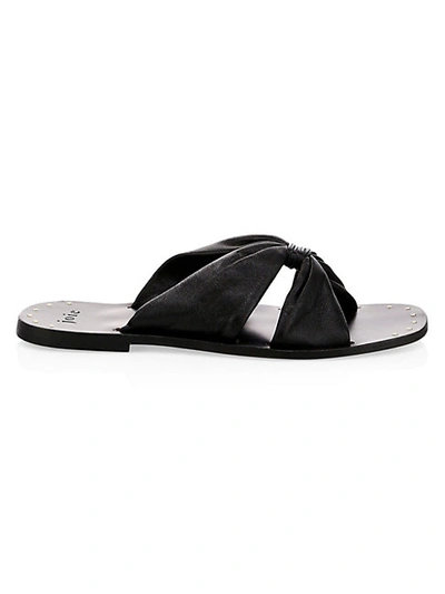 Joie Bentia Knotted Leather Slide Sandals