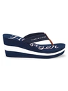 TOMMY HILFIGER WEDGE FLIP FLOPS,0400012498821