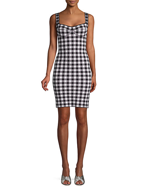 gingham bodycon dress