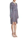 DEREK LAM STRIPED BELTED SHIRTDRESS,0400011757703