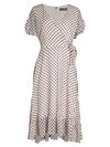 KARL LAGERFELD POLKA DOT CHIFFON FLARE DRESS,0400012455820