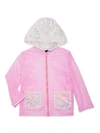 ANDY & EVAN GIRL'S FAUX LEATHER HOODED RAINCOAT,0400012261319