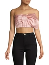 AMUR SATIN CROPPED TOP,0400012262121