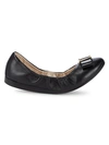 COLE HAAN EMORY BOW LEATHER BALLET FLATS,0400097258728
