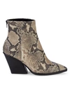 DOLCE VITA ISSA SNAKESKIN-PRINT LEATHER ANKLE BOOTS,0400012101649