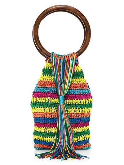 All Things Mochi Rainbow Kai Woven Top Handle Bag