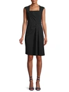 CALVIN KLEIN PLEATED SHEATH DRESS,0400012446530