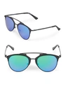 AQS MIRRORED 52MM AVIATOR SUNGLASSES,0400096555439