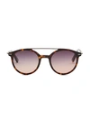 WEB 50MM ROUND HAVANA SUNGLASSES,0400012307005