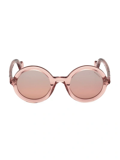 Moncler 50mm Clear Round Sunglasses