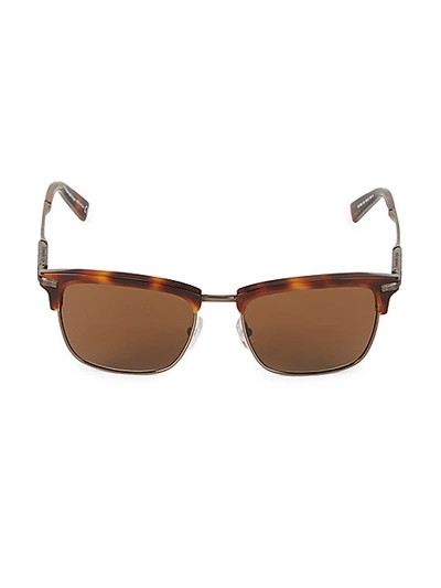 Ermenegildo Zegna 53mm Square Sunglasses In Brown