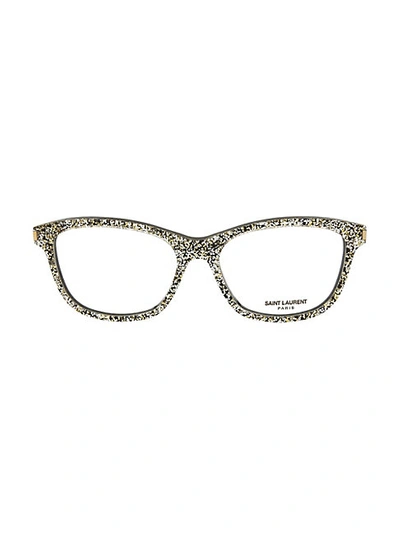 Saint Laurent Core 52mm Glitter Rectangular Optical Glasses