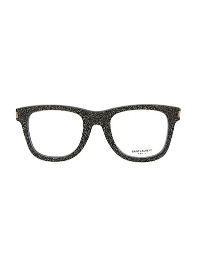 Saint Laurent 48mm Glitter Square Core Optical Glasses