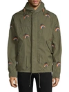 AS65 RAINBOW PALM EMBROIDERED PARKA,0400011802856